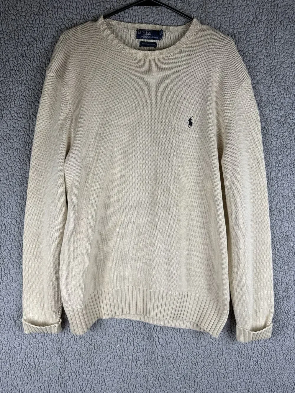 Vintage Polo Ralph Lauren Knit Sweater Crewneck Pima Cotton Mens Large